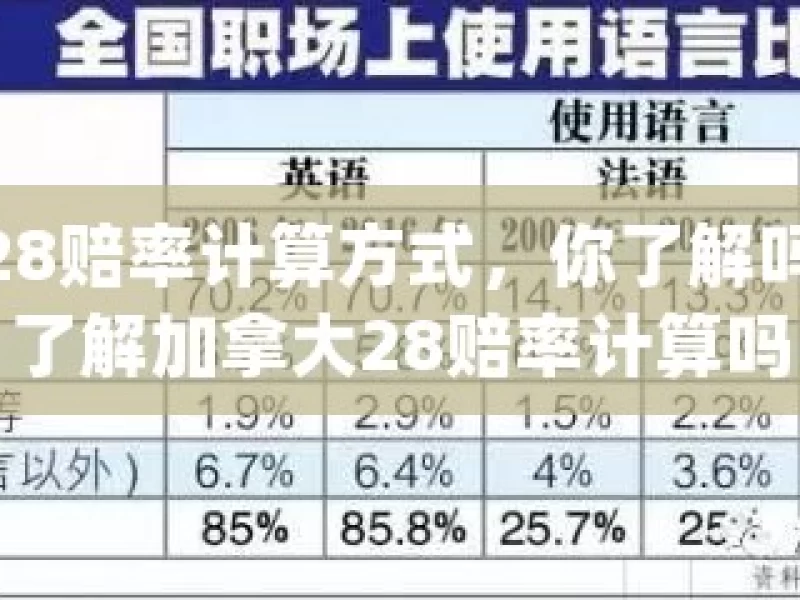 加拿大28赔率计算方式，你了解吗？，你了解加拿大28赔率计算吗