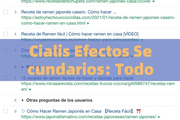 Cialis Efectos Secundarios: Todo lo que Necesitas Saber para un Uso Seguro - La Solución para la Eyaculación Precoz